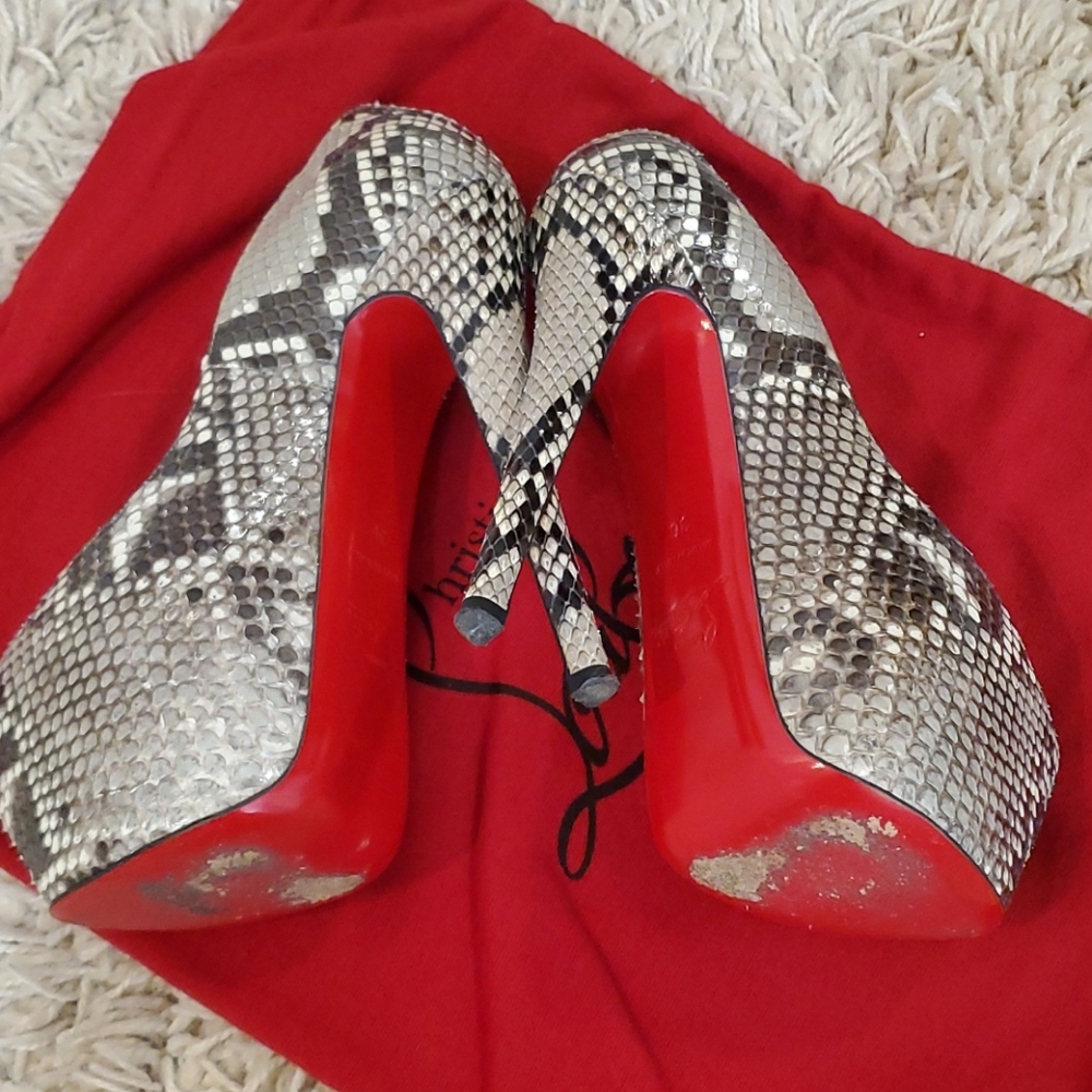 Euc Christian Louboutin Python Highness - image 3